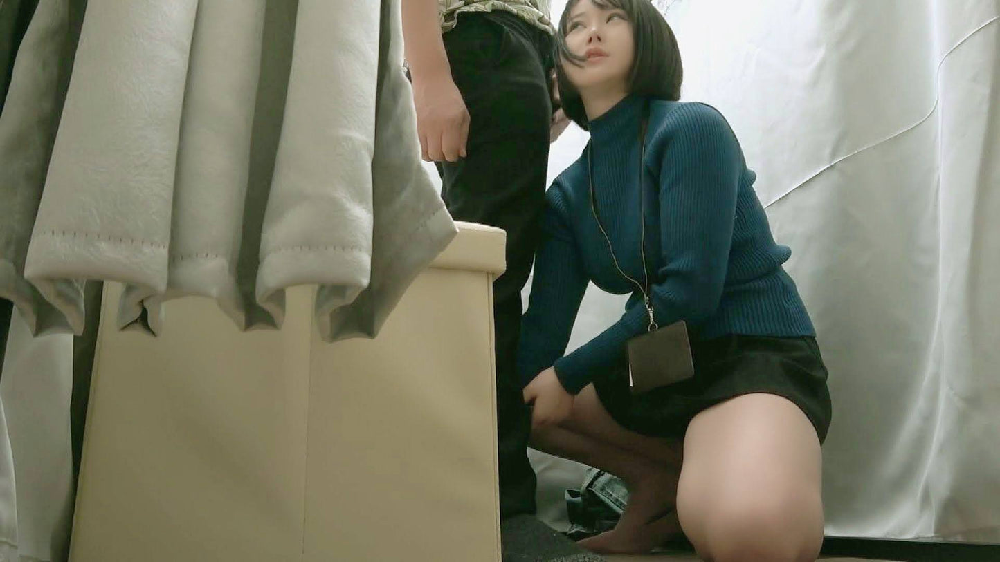 試着室強制強姦!? 採寸中にアパレル店員さんにデカチン見せつけなし崩し SEX