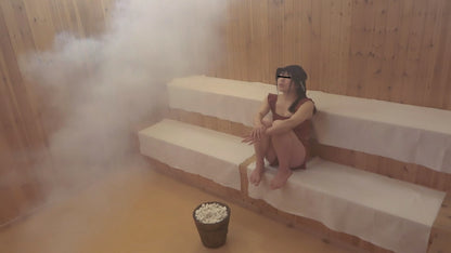 【秘蔵映像流出】サウナオーナーによる導淫ロウリュで汗だくサウナ女子とトリップ性交