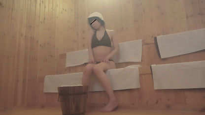 【秘蔵映像流出】サウナオーナーによる導淫ロウリュで汗だくサウナ女子とトリップ性交